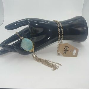 New‎ Crave Blue Crystal rock necklace